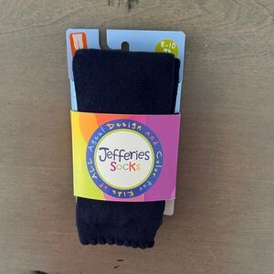 Jefferies Socks girls Navy footless tights size 8-10